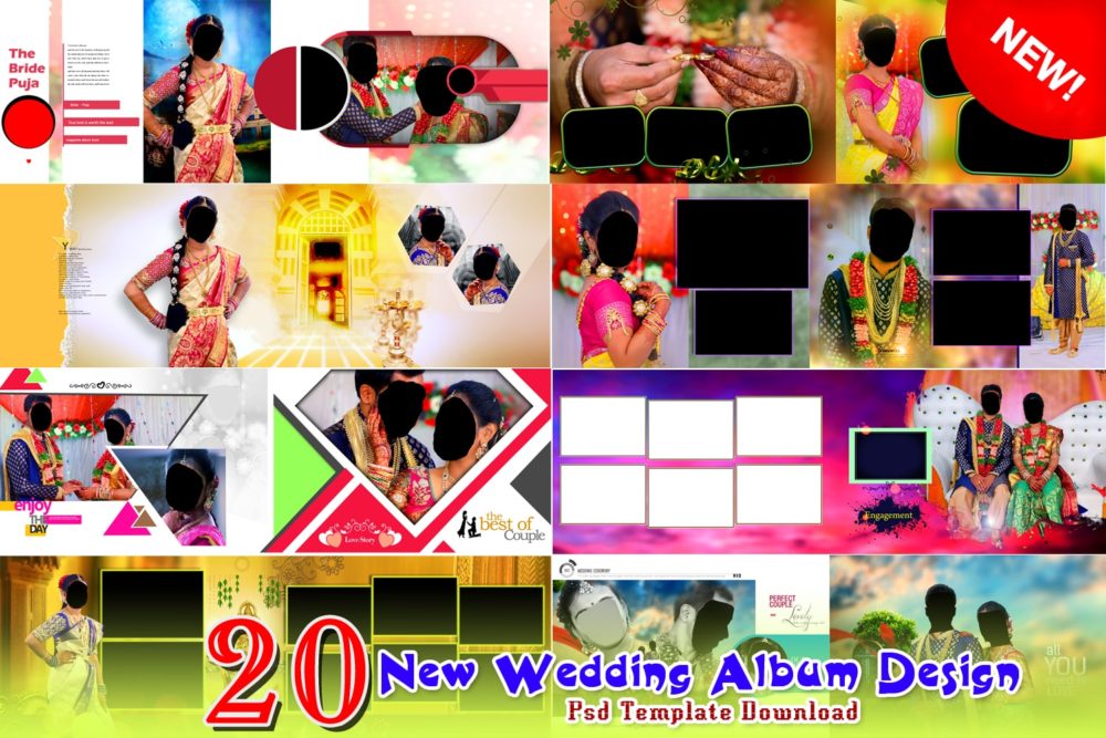 Trending wedding album templates 12×36 New Collection 2021 Pack 3(20 ...