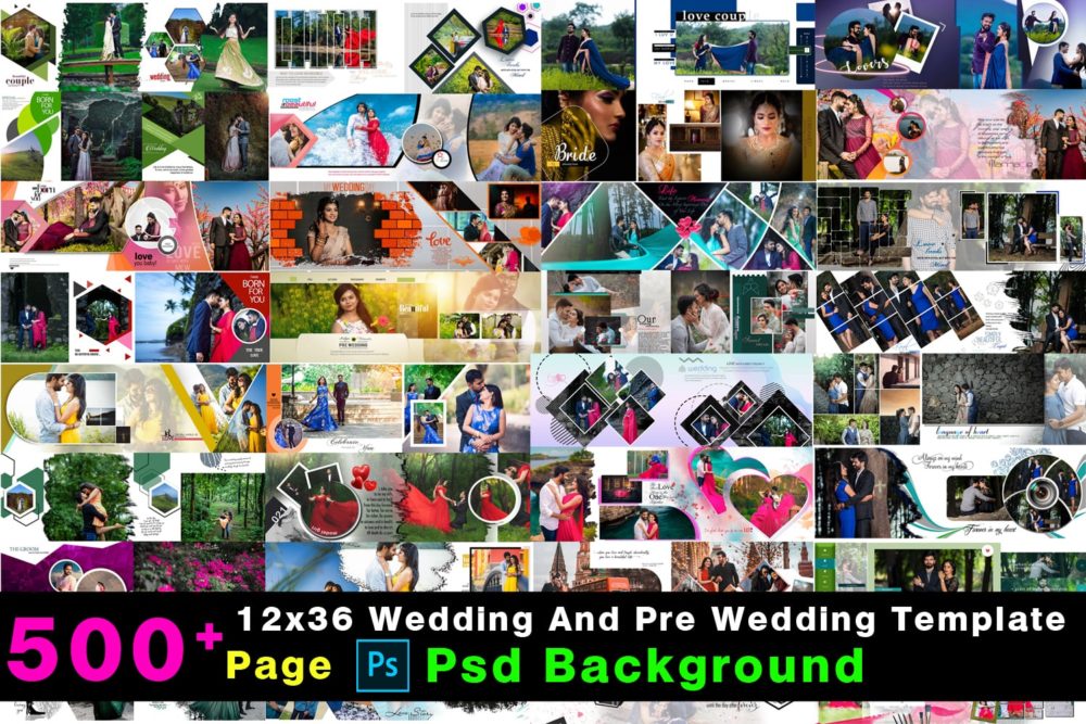 Pack9=Wedding And Pre-Wedding Album Design 12×36 2021 (3 in 1 Pack=1000+ Page)