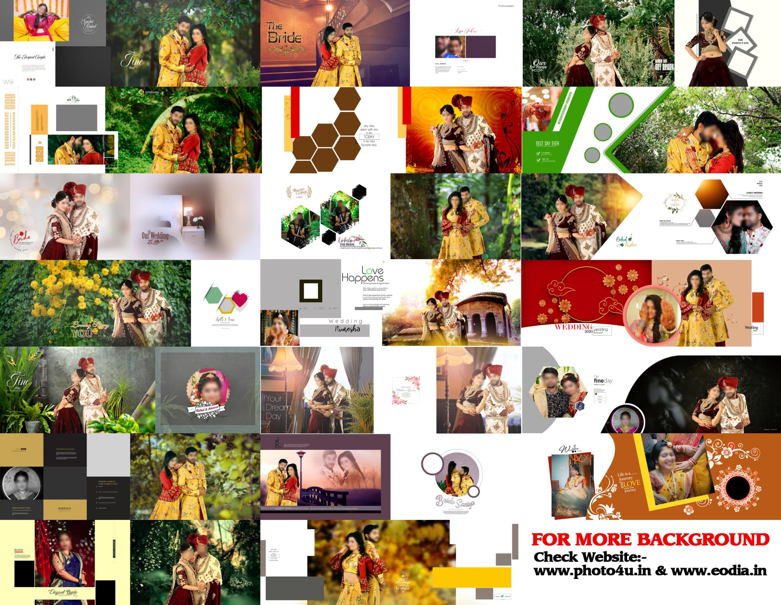 Pack9=Wedding And Pre-Wedding Album Design 12×36 2021 (3 in 1 Pack=1000+  Page) – Eodia